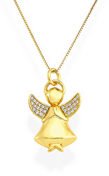 Pozlacený náhrdelník se zirkony Angels A2GB (řetízek, přívěsek)