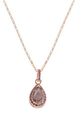 Blyštivý pozlacený náhrdelník Tear Drop Lady CLCRGRBRBRZ (řetízek, přívěsek)