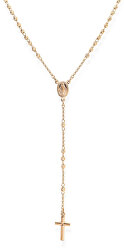 Růžově pozlacený stříbrný náhrdelník Rosary CRO30R