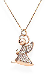 Scintillante collana in bronzo con zirconi Angels A6RB (catena, ciondolo)
