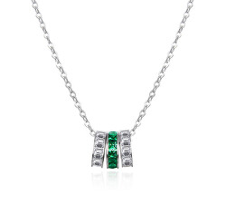 Elegantní stříbrný náhrdelník se zirkony AGT-N039WGR