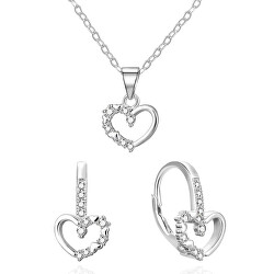 Romantico set di gioielli in argento Cuore AGSET369R (catenina, ciondolo, orecchini)