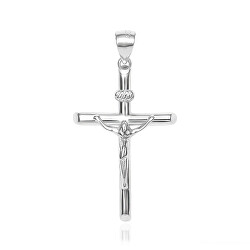 Ciondolo in argento Croce con Gesù AGH747
