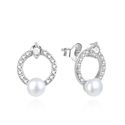 Eleganti orecchini in argento con perle AGUP3494P