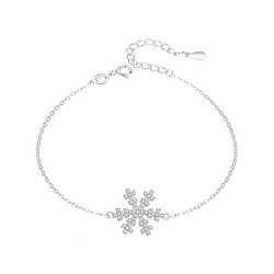 Bracciale in argento scintillante Fiocco di neve AGT-B002W