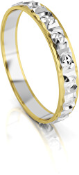 Pánský bicolor snubní prsten ze zlata AUG303
