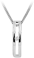 Stříbrný náhrdelník s diamantem DAGS802/50