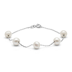 Stříbrný dámský náramek s pravými perlami Kyoto Pearl TKKP028C