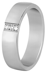 Dámský prsten z oceli s krystaly SPD01
