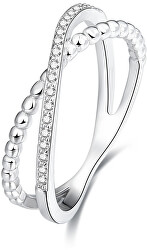 Dvojitý prsten ze stříbra AGG145