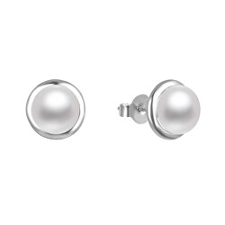 Elegantní stříbrné náušnice s perlami AGUP2685P