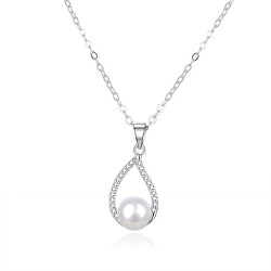 Elegantný strieborný náhrdelník s pravou perlou AGS984/47P