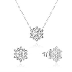 Set brillante di gioielli in argento AGSET239L (collana, orecchini)