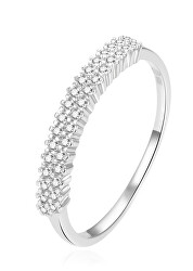 Gyönyörű ezüst gyűrű átlátszó cirkónium kővel AGG408