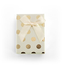 Cutie cadou în culoare crem cu puncte aurii KP6-8