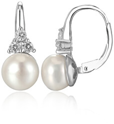 Cercei de lux din argint cu perle reale de apă dulce AGUC2251P