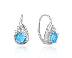 Orecchini splendidi in argento con zirconi blu AGUC2681-L.BLUE