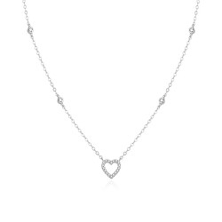 Něžný stříbrný náhrdelník se srdíčkem AGS1040/47