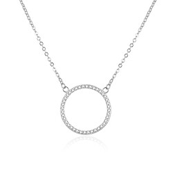 Oslnivý strieborný náhrdelník so zirkónmi AGS1169/47