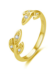 Charmanter vergoldeter Ring mit Zirkonen AGG474-G
