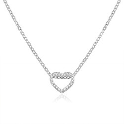 Půvabný stříbrný náhrdelník se zirkony AGS1283/47L (řetízek, přívěsek)