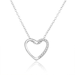 Romantický stříbrný náhrdelník se zirkony AGS1109/47L (řetízek, přívěsek)
