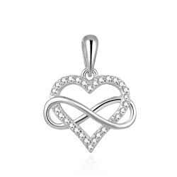 Romantikus ezüst medál cirkónium kövekkel Végtelen szerelem AGH595