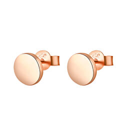 Rózsaszín aranyozott ezüst fülbevalók AGUP1956-ROSE