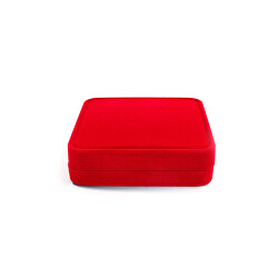 Semišová červená dárková krabička KS6