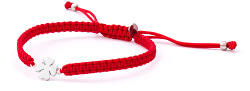 Bracciale cordino rosso kabbalah Quadrifoglio AGB566