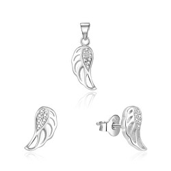 Set de bijuterii din argint aripi de înger AGSET64 / 1L (pandantiv, cercei)