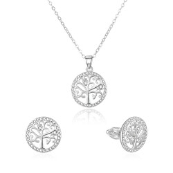 Stříbrná souprava šperků strom života AGSET213R (náhrdelník, náušnice)