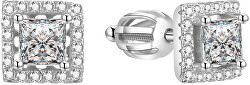 Silberne quadratische Ohrringe AGUP1553S