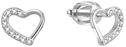 Ezüst szív fülbevalók AGUP1423S