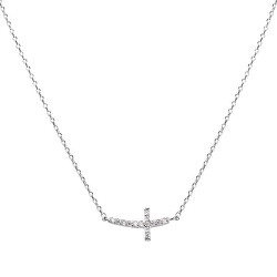Silberkette mit Kreuz AGS546/47
