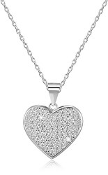 Silberkette mit Herzen AGS122/48 (Halskette, Anhänger)