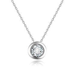 Jemný stříbrný náhrdelník se zirkonem AGS56/47