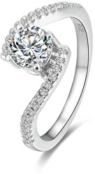 Stříbrný prsten s krystaly AGG186