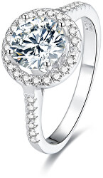 Stříbrný prsten s krystaly AGG193