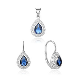 Set scintillante di gioielli in argento con zirconi AGSET174L (ciondolo, orecchini)