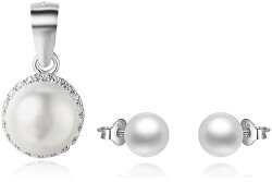 Zvýhodněná sada perlových šperků Beneto (přívěsek, náušnice)