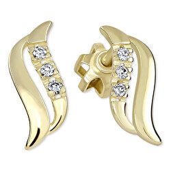 Zarte Ohrringe aus Gelbgold mit Kristallen 239 001 00519