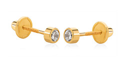Delicati orecchini in oro giallo con zirconi 14/31.000/17ZIR