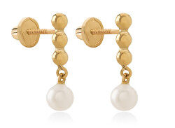 Delicati orecchini in oro con perle 14/467.791/17P