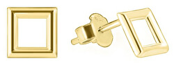 Zlaté náušnice čtverečky GOLD003_AU_Y