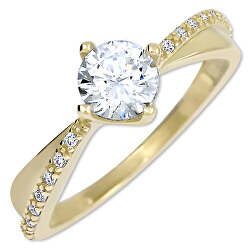Zlatý dámský prsten s krystaly 229 001 00806