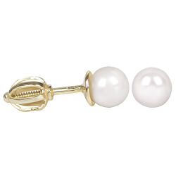 Cercei din aur cu perle pentru femei 235 001 00403