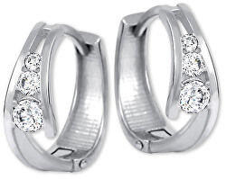 Goldene Ohrringe Ringe mit Kristallen 239 001 00800 07