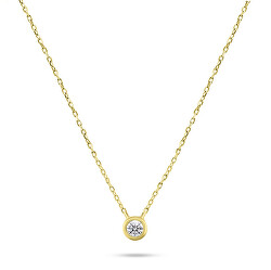 Elegantní pozlacený náhrdelník se zirkonem NCL86Y