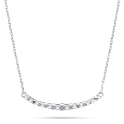 Elegantní stříbrný náhrdelník s čirými zirkony NCL159W